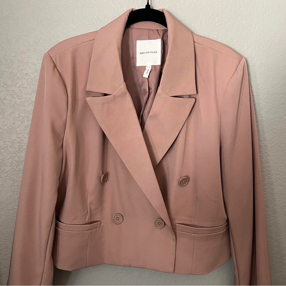 AVEC LES FILLES Cropped blazer